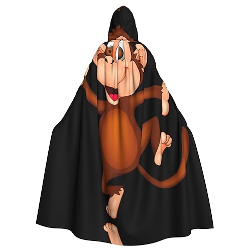 Kapuzenumhang mit Affen-Aufdruck, Halloween-Kapuzenumhang, Halloween, Weihnachten, Cosplay-Kostüm von Cattpa