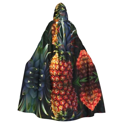 Kapuzenumhang mit Ananas-Druck, Halloween-Kapuzenumhang, Halloween, Weihnachten, Cosplay-Kostüm von Cattpa