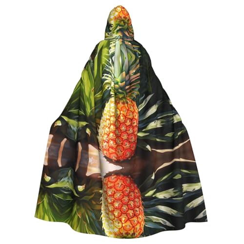 Kapuzenumhang mit Ananas-Druck, Halloween-Kapuzenumhang, Halloween, Weihnachten, Cosplay-Kostüm von Cattpa