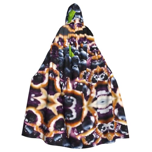 Kapuzenumhang mit Aufdruck "Food Made Of Blueberry01", Halloween-Kapuzenumhang, Halloween, Weihnachten, Cosplay-Kostüm von Cattpa