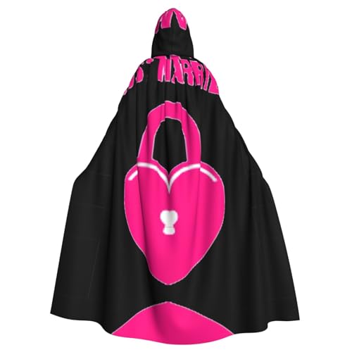 Kapuzenumhang mit Aufschrift "Just Married", Halloween-Kapuzenumhang, Halloween, Weihnachten, Cosplay-Kostüm von Cattpa