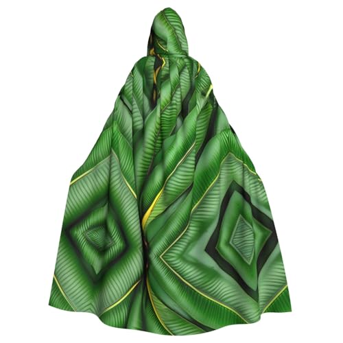 Kapuzenumhang mit Bananenblatt-Motiv, für Halloween, Weihnachten, Cosplay-Kostüm, Grün von Cattpa