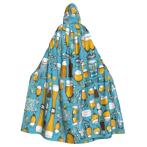 Kapuzenumhang mit Bierblasen-Druck, Halloween-Kapuzenumhang, Halloween, Weihnachten, Cosplay-Kostüm von Cattpa