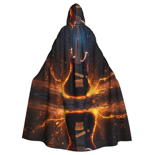 Kapuzenumhang mit E-Gitarren-Aufdruck, Halloween-Kapuzenumhang, Halloween, Weihnachten, Cosplay-Kostüm von Cattpa