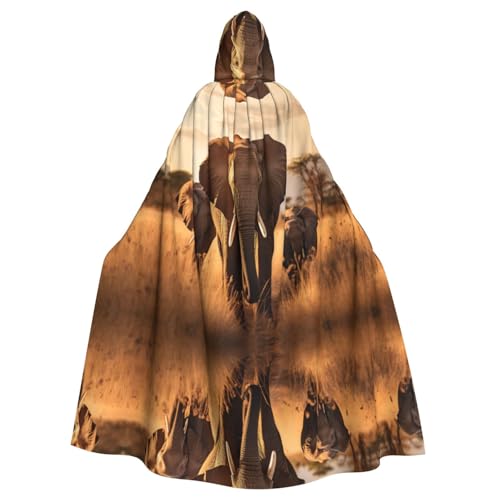 Kapuzenumhang mit Elefanten-Aufdruck, Halloween-Kapuzenumhang, Halloween, Weihnachten, Cosplay-Kostüm von Cattpa
