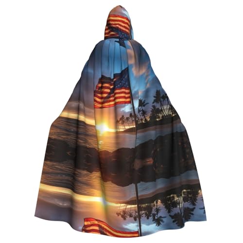 Kapuzenumhang mit Hawaii-Flagge, Halloween-Kapuzenumhang, Halloween, Weihnachten, Cosplay-Kostüm Kapuzenumhang mit Hawaii-Flagge, Halloween-Kapuzenumhang, Halloween, Weihnachten, Cosplay-Kostüm von Cattpa