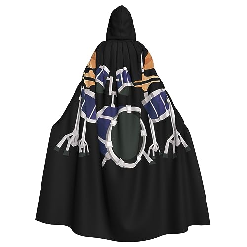 Kapuzenumhang mit Jazz-Trommeldruck, Halloween-Kapuzenumhang, Halloween, Weihnachten, Cosplay-Kostüm von Cattpa