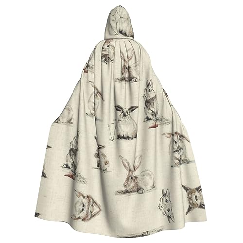 Kapuzenumhang mit Kaninchen-Hintergrund, Halloween-Kapuzenumhang, Halloween, Weihnachten, Cosplay-Kostüm von Cattpa