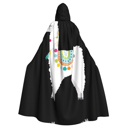 Kapuzenumhang mit Lama-Druck, Halloween-Kapuzenumhang, Halloween, Weihnachten, Cosplay-Kostüm von Cattpa