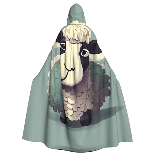 Kapuzenumhang mit Lammdruck, Halloween-Kapuzenumhang, Halloween, Weihnachten, Cosplay-Kostüm Kapuzenumhang mit Lammdruck, Halloween-Kapuzenumhang, Halloween, Weihnachten, Cosplay-Kostüm von Cattpa