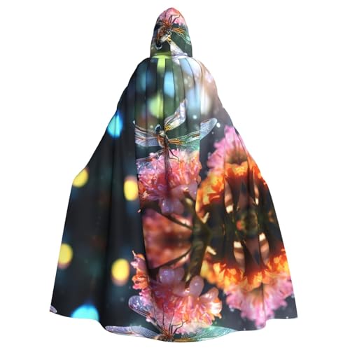 Kapuzenumhang mit Libellen und Blumen, Halloween, Weihnachten, Cosplay-Kostüm von Cattpa