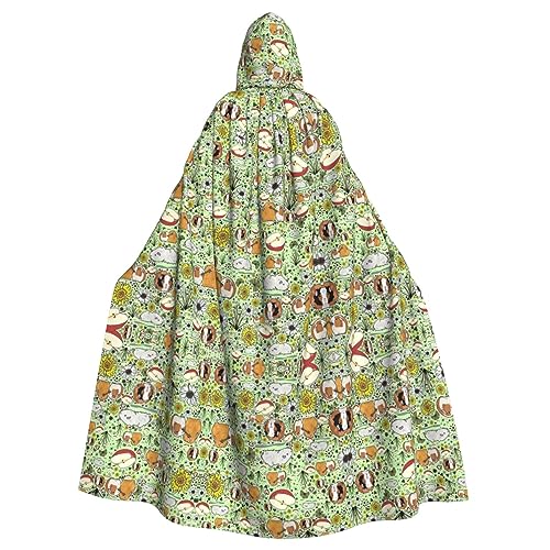 Kapuzenumhang mit Meerschweinchen-Aufdruck, Halloween-Kapuzenumhang, Halloween, Weihnachten, Cosplay-Kostüm von Cattpa