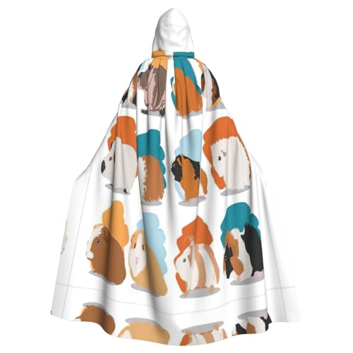 Kapuzenumhang mit Meerschweinchen-Illustrationsdruck, Halloween-Kapuzenumhang, Halloween, Weihnachten, Cosplay-Kostüm Kapuzenumhang mit Meerschweinchen-Illustrationsdruck, Halloween-Kapuzenumhang, Halloween, Weihnachten, Cosplay-Kostüm von Cattpa