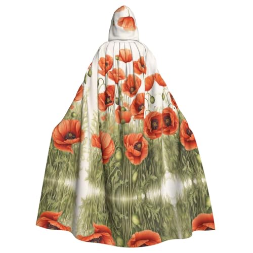 Kapuzenumhang mit Mohnblumen-Aufdruck, Halloween-Kapuzenumhang, Halloween, Weihnachten, Cosplay-Kostüm Kapuzenumhang mit Mohnblumen-Aufdruck, Halloween-Kapuzenumhang, Halloween, Weihnachten, Cosplay-Kostüm von Cattpa