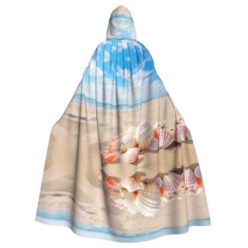 Kapuzenumhang mit Muschelsanddruck, Halloween-Kapuzenumhang, Halloween, Weihnachten, Cosplay-Kostüm Kapuzenumhang mit Muschelsanddruck, Halloween-Kapuzenumhang, Halloween, Weihnachten, Cosplay-Kostüm von Cattpa