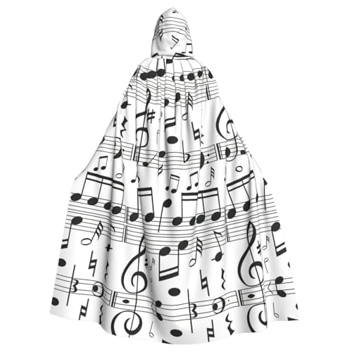Kapuzenumhang mit Musiknoten-Aufdruck, Halloween-Kapuzenumhang, Halloween, Weihnachten, Cosplay-Kostüm Kapuzenumhang mit Musiknoten-Aufdruck, Halloween-Kapuzenumhang, Halloween, Weihnachten, Cosplay-Kostüm von Cattpa