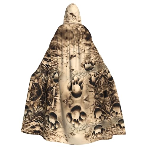 Kapuzenumhang mit Pfotenabdruck, Halloween-Kapuzenumhang, Halloween, Weihnachten, Cosplay-Kostüm Kapuzenumhang mit Pfotenabdruck, Halloween-Kapuzenumhang, Halloween, Weihnachten, Cosplay-Kostüm von Cattpa