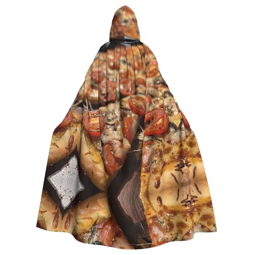 Kapuzenumhang mit Pizza-Aufdruck, Halloween-Kapuzenumhang, Halloween, Weihnachten, Cosplay-Kostüm Kapuzenumhang mit Pizza-Aufdruck, Halloween-Kapuzenumhang, Halloween, Weihnachten, Cosplay-Kostüm von Cattpa