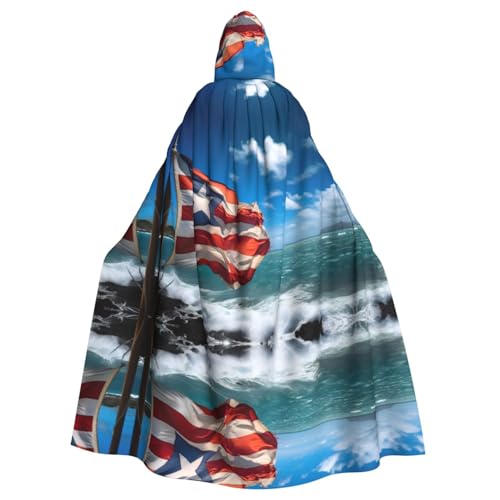 Kapuzenumhang mit Puerto Rico-Flagge, Halloween-Kapuzenumhang, Halloween, Weihnachten, Cosplay-Kostüm Kapuzenumhang mit Puerto Rico-Flagge, Halloween-Kapuzenumhang, Halloween, Weihnachten, Cosplay-Kostüm von Cattpa