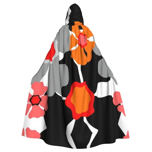 Kapuzenumhang mit Retro-Blumenmuster, Halloween-Kapuzenumhang, Halloween, Weihnachten, Cosplay-Kostüm Kapuzenumhang mit Retro-Blumenmuster, Halloween-Kapuzenumhang, Halloween, Weihnachten, Cosplay-Kostüm von Cattpa
