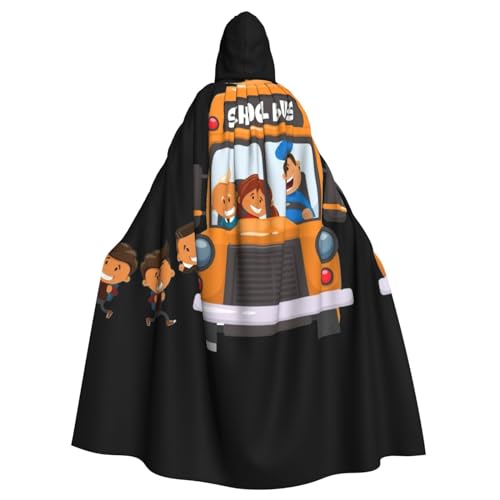 Kapuzenumhang mit Schulbus-Aufdruck, Halloween-Kapuzenumhang, Halloween, Weihnachten, Cosplay-Kostüm Kapuzenumhang mit Schulbus-Aufdruck, Halloween-Kapuzenumhang, Halloween, Weihnachten, Cosplay-Kostüm von Cattpa