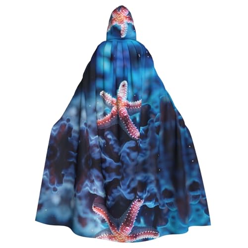 Kapuzenumhang mit Seestern-Motiv, Halloween-Kapuzenumhang, Halloween, Weihnachten, Cosplay-Kostüm Kapuzenumhang mit Seestern-Motiv, Halloween-Kapuzenumhang, Halloween, Weihnachten, Cosplay-Kostüm von Cattpa