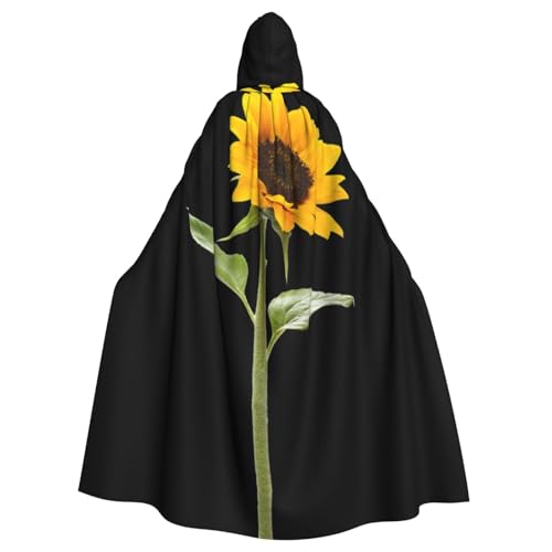 Kapuzenumhang mit Sonnenblumen-Aufdruck, Halloween-Kapuzenumhang, Halloween, Weihnachten, Cosplay-Kostüm von Cattpa