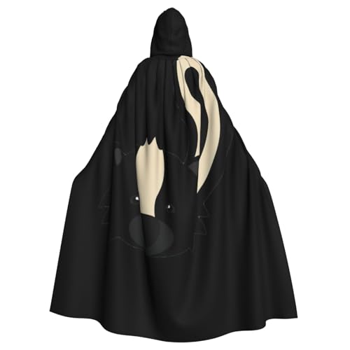 Kapuzenumhang mit Stinktierdruck, Halloween-Kapuzenumhang, Halloween, Weihnachten, Cosplay-Kostüm Kapuzenumhang mit Stinktierdruck, Halloween-Kapuzenumhang, Halloween, Weihnachten, Cosplay-Kostüm von Cattpa