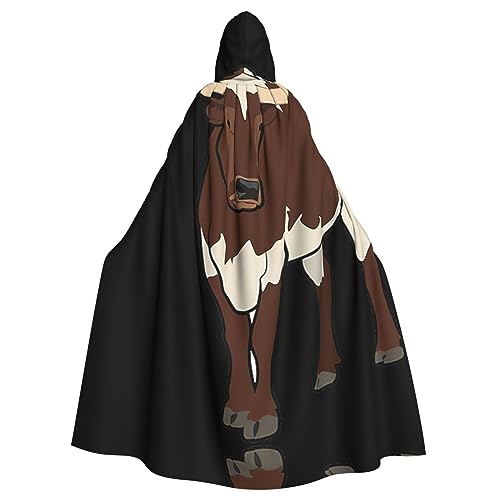 Kapuzenumhang mit Tierkuh-Druck, Halloween-Kapuzenumhang, Halloween, Weihnachten, Cosplay-Kostüm von Cattpa