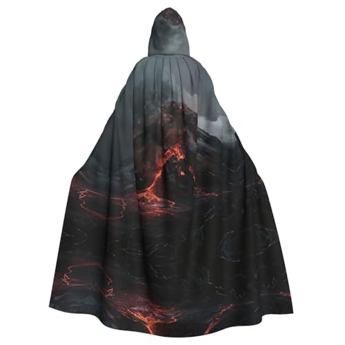 Kapuzenumhang mit Vulkandruck, Halloween-Kapuzenumhang, Halloween, Weihnachten, Cosplay-Kostüm von Cattpa