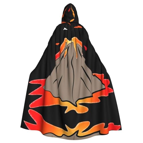 Kapuzenumhang mit Vulkandruck, Halloween-Kapuzenumhang, Halloween, Weihnachten, Cosplay-Kostüm von Cattpa