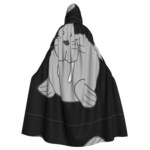 Kapuzenumhang mit Walross-Druck, Halloween-Kapuzenumhang, Halloween, Weihnachten, Cosplay-Kostüm Kapuzenumhang mit Walross-Druck, Halloween-Kapuzenumhang, Halloween, Weihnachten, Cosplay-Kostüm von Cattpa