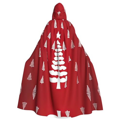 Kapuzenumhang mit Weihnachtsbaum-Aufdruck, Halloween-Kapuzenumhang, Halloween, Weihnachten, Cosplay-Kostüm von Cattpa