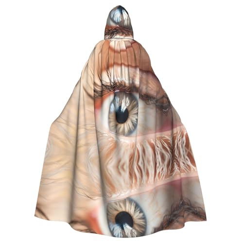 Kapuzenumhang mit Wimperndruck, Halloween-Kapuzenumhang, Halloween, Weihnachten, Cosplay-Kostüm von Cattpa