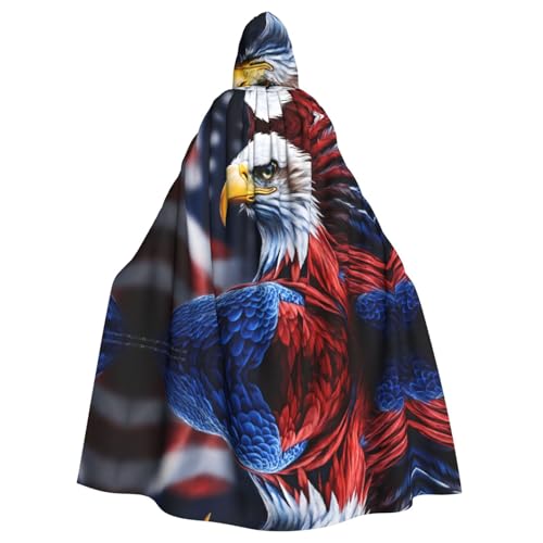 Kapuzenumhang mit amerikanischem Weißkopfseeadler, Halloween-Kapuzenumhang, Halloween, Weihnachten, Cosplay-Kostüm von Cattpa