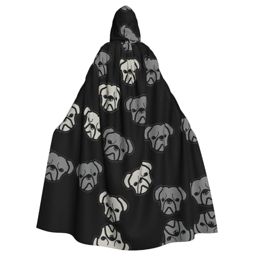 Kapuzenumhang mit amerikanischer Bulldogge, Halloween-Kapuzenumhang, Halloween, Weihnachten, Cosplay-Kostüm von Cattpa