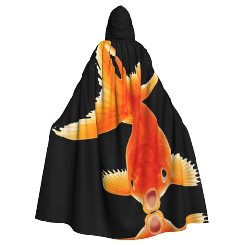 Kapuzenumhang mit echtem Fischdruck, Halloween-Kapuzenumhang, Halloween, Weihnachten, Cosplay-Kostüm von Cattpa