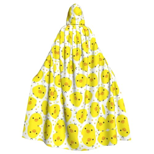 Kapuzenumhang mit gelbem Huhn-Druck, Halloween-Kapuzenumhang, Halloween, Weihnachten, Cosplay-Kostüm von Cattpa