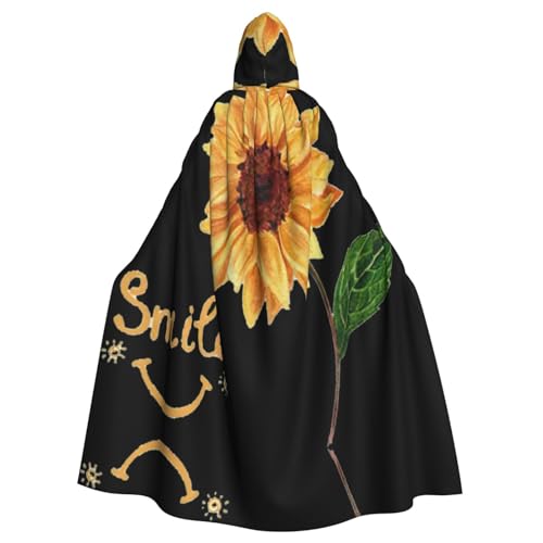 Kapuzenumhang mit lächelnder Sonnenblume, für Halloween, Weihnachten, Cosplay von Cattpa