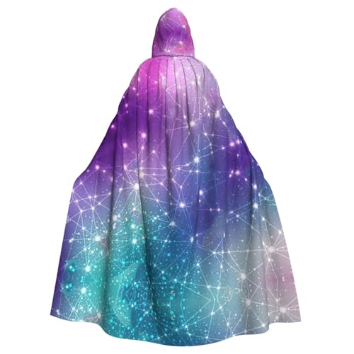Kapuzenumhang mit magischem Weltraumdruck, Halloween-Kapuzenumhang, Halloween, Weihnachten, Cosplay-Kostüm von Cattpa