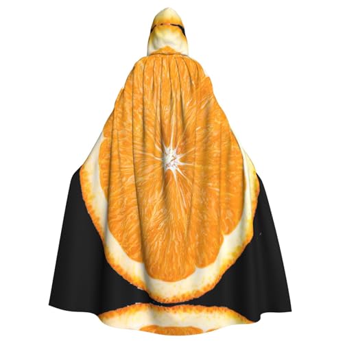 Kapuzenumhang mit orangefarbenem Scheibendruck, Halloween-Kapuzenumhang, Halloween, Weihnachten, Cosplay-Kostüm von Cattpa