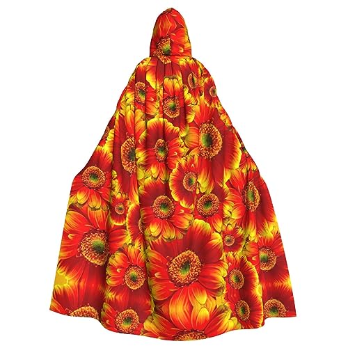Kapuzenumhang mit orangefarbenem Sonnenblumen-Druck, Halloween-Kapuzenumhang, Halloween, Weihnachten, Cosplay-Kostüm Kapuzenumhang mit orangefarbenem Sonnenblumen-Druck, Halloween-Kapuzenumhang, Halloween, Weihnachten, Cosplay-Kostüm von Cattpa