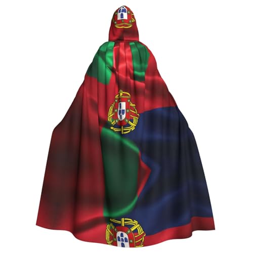 Kapuzenumhang mit portugiesischer Flagge, Halloween-Kapuzenumhang, Halloween, Weihnachten, Cosplay-Kostüm von Cattpa