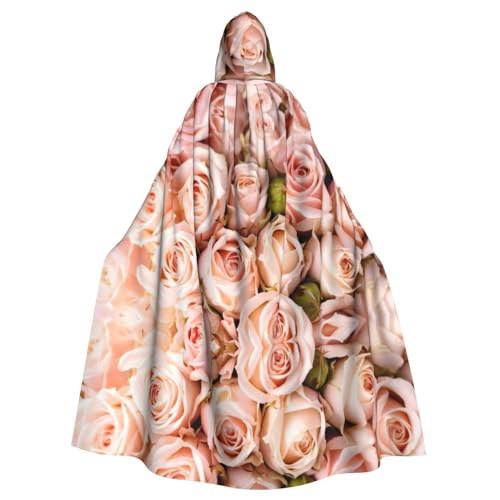 Kapuzenumhang mit rosa Rosen, Halloween-Kapuzenumhang, Halloween, Weihnachten, Cosplay-Kostüm von Cattpa