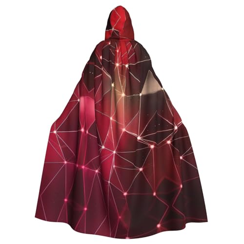 Kapuzenumhang mit rotem Galaxie-Konstellationsdruck, Halloween-Kapuzenumhang, Halloween, Weihnachten, Cosplay-Kostüm von Cattpa