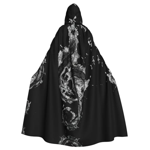 Kapuzenumhang mit schwarzem Rauchmusikdruck, Halloween-Kapuzenumhang, Halloween, Weihnachten, Cosplay-Kostüm Kapuzenumhang mit schwarzem Rauchmusikdruck, Halloween-Kapuzenumhang, Halloween, Weihnachten, Cosplay-Kostüm von Cattpa