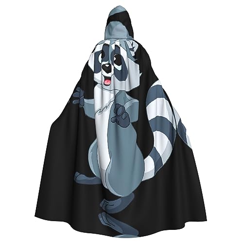 Kapuzenumhang mit süßem Waschbär-Druck, Halloween-Kapuzenumhang, Halloween, Weihnachten, Cosplay-Kostüm von Cattpa