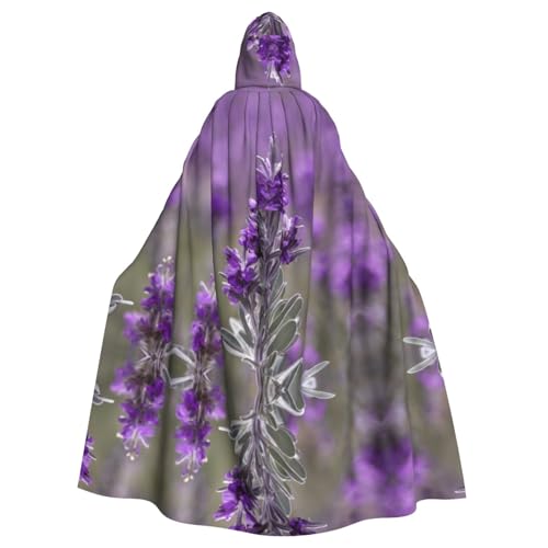 Kapuzenumhang mit violettem Salbei04-Druck, Halloween-Kapuzenumhang, Halloween, Weihnachten, Cosplay-Kostüm von Cattpa