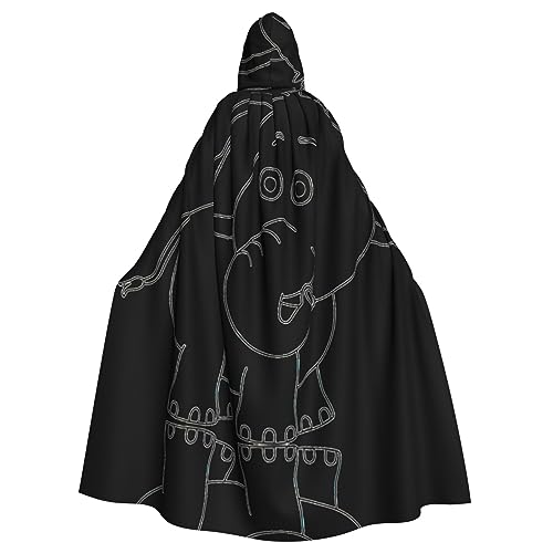 Kapuzenumhang mit weißem Elefantenaufdruck, Halloween-Kapuzenumhang, Halloween, Weihnachten, Cosplay-Kostüm von Cattpa