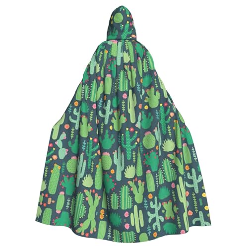 Niedlicher Kaktus-Umhang, nahtloser Illustrationsdruck, Kapuzenumhang, Halloween, Weihnachten, Cosplay-Kostüm von Cattpa